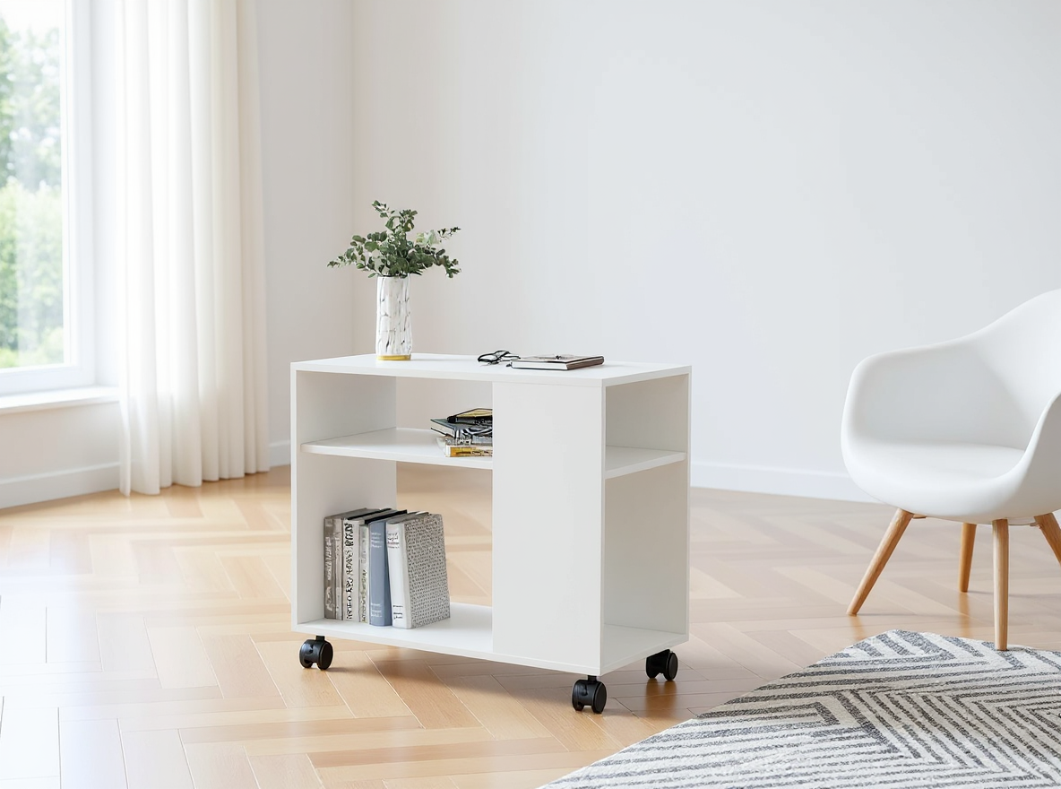 Beistelltisch 70 cm Sonoma Eiche, nur 35 cm tief, platzsparend an der Wand