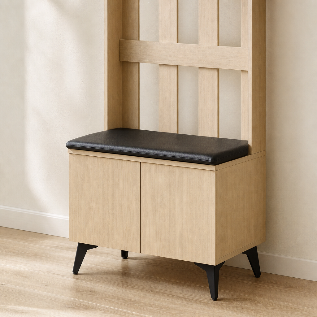 Garderobe 60 cm Holzoptik – Stahlbeine statt Wackeln