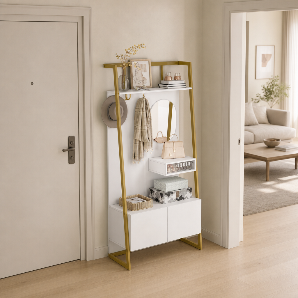 Garderobe 78 cm Weiß – 78 cm für den halben Flur