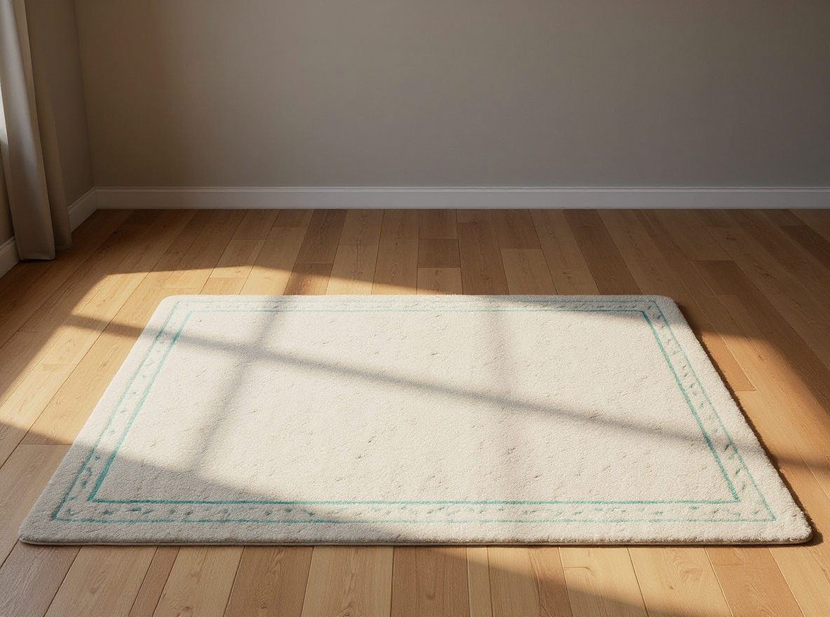 Farbtöne Beige, Creme und Türkis im Kurzflor-Teppich OVIEDO 200 x 280 cm