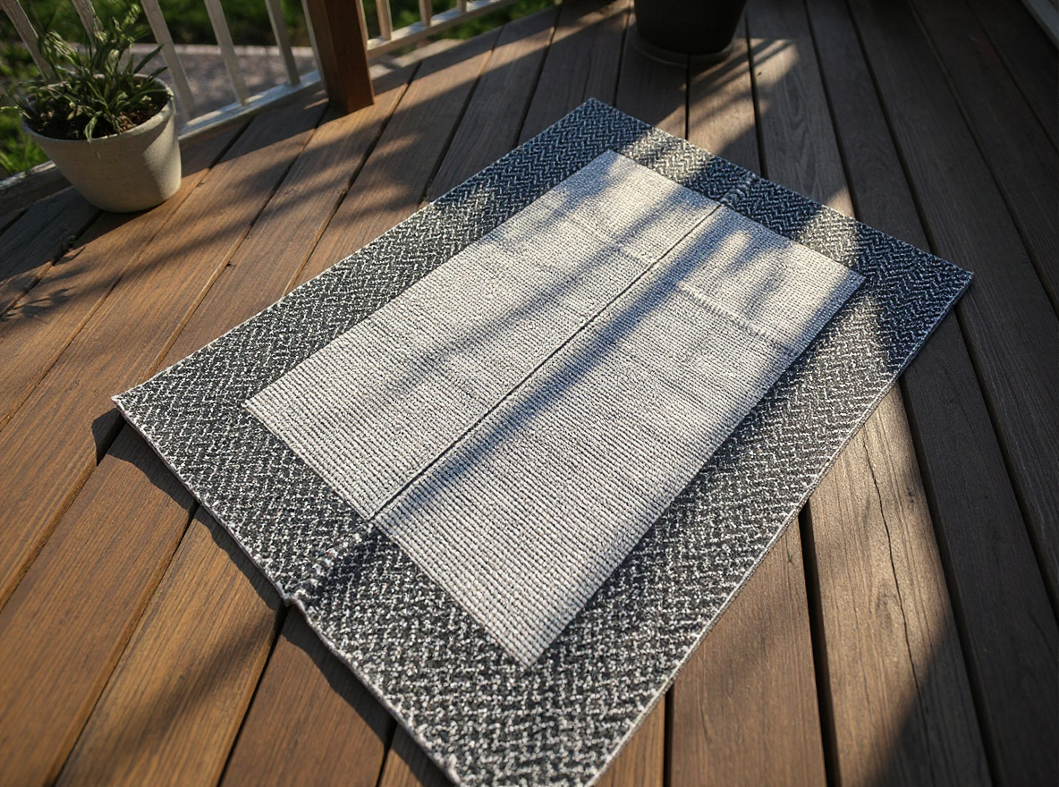 Doppelseitiges Jacquard-Muster des Outdoor-Teppichs ARAKIL 190 x 290 cm