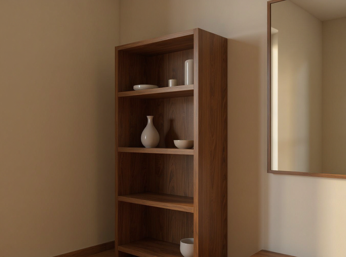 Regal 80 cm mit beiliegendem Winkel gegen Kippen an der Wand gesichert