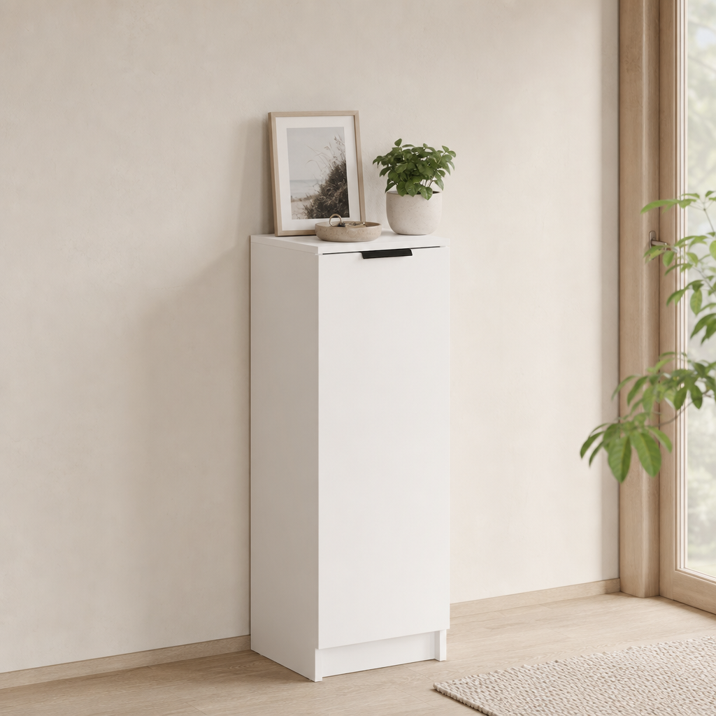 Schuhschrank schmal 30 cm – Die Deckplatte trägt