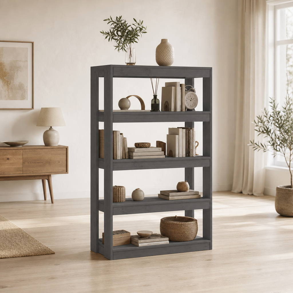 Standregal 80 cm Kiefer – Von beiden Seiten benutzbar