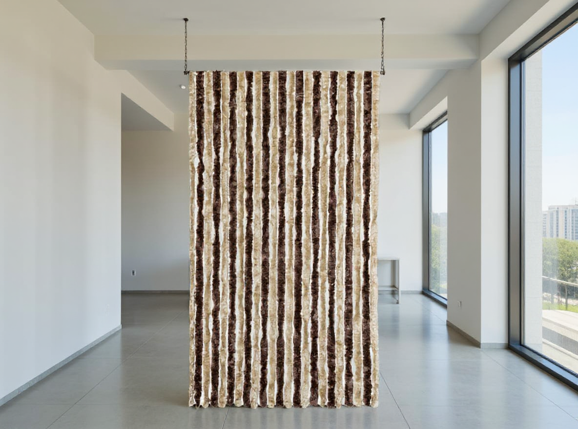 Chenille Türvorhang bis 100 × 230 cm als Insektenschutz in der offenen Terrassentür