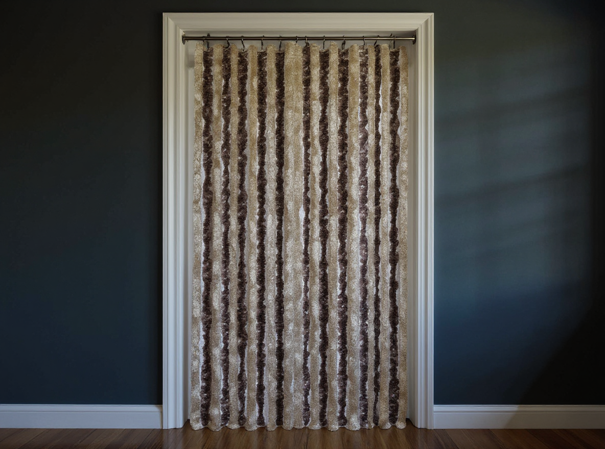 Weiche Chenillefäden des Türvorhangs bis 100 × 230 cm aus der Nähe